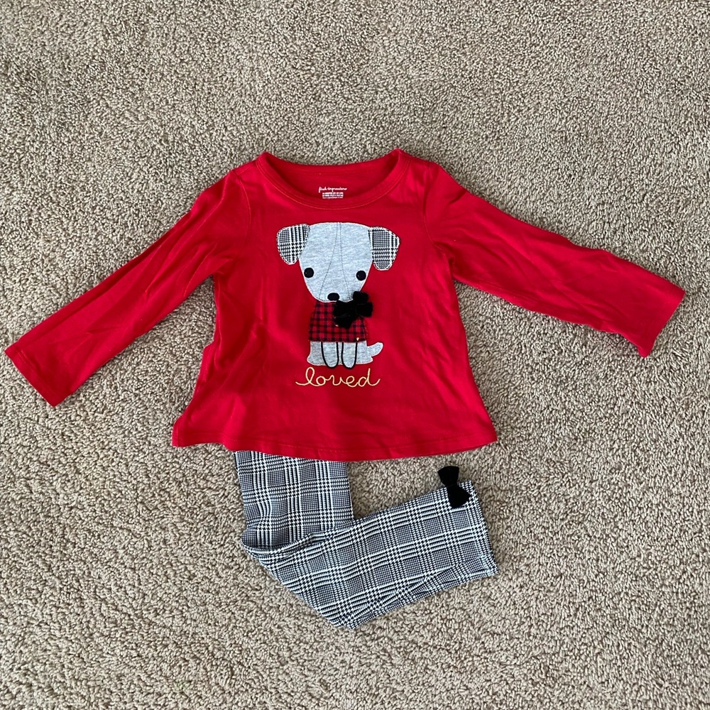 First Impressions Baby Girl Top & Leggings Set